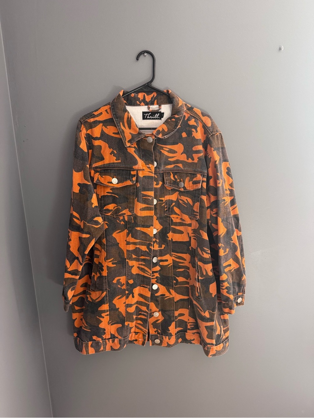 Thrill Orange & Brown Camo Jacket